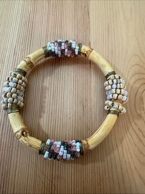 Bamboo Style Beaded Bracelet